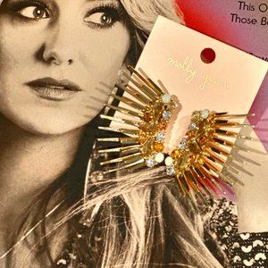 Golden Stella Spiked Earrings